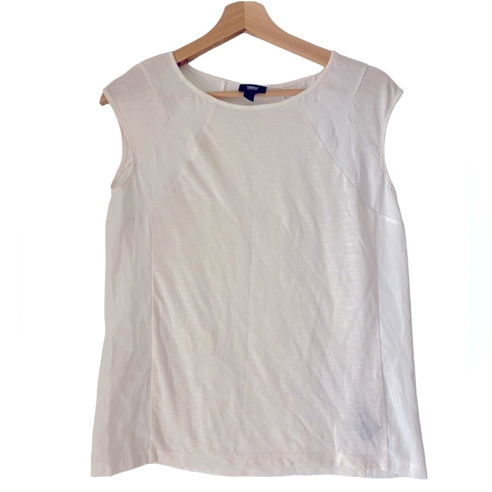 MOSSIMO WHITE SLEEVELESS WOMENS SHIRT XS